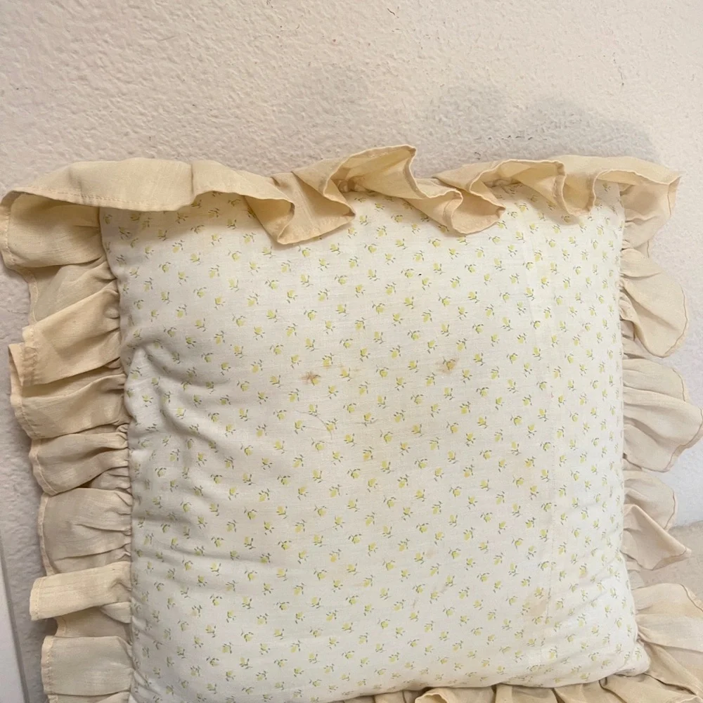 Vintage Handmade Quilted‎ Patchwork Granny Cozy cottagecore throw pillow